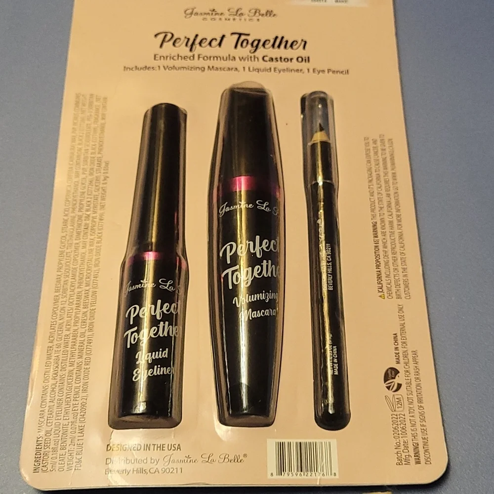 Jasmine La Belle Cosmetics Perfect Together Pencil Eyeliner,Mascara,Liq. Eyeline
